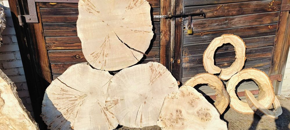 Blat krążek na stolik kawowy czeczota pod żywicę monolit