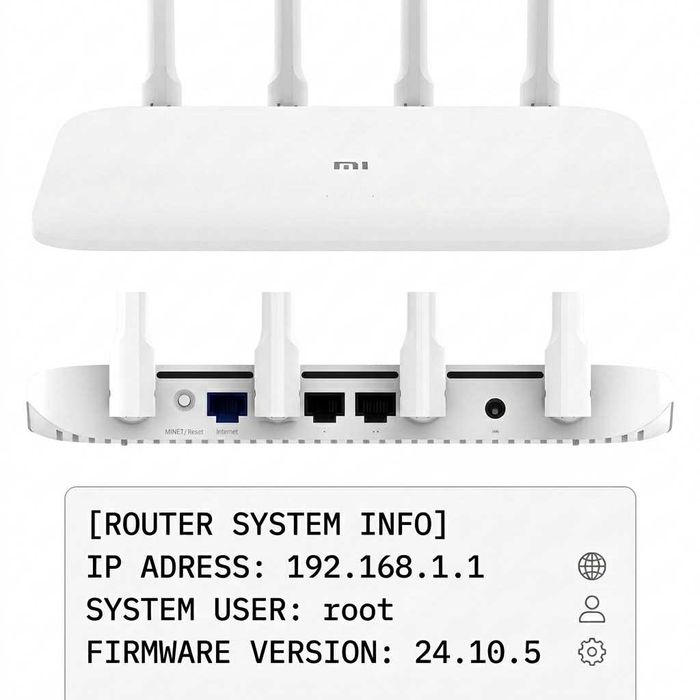 Роутер Xiaomi Mi Router 4A Gigabit Edition OpenWrt 24.10.5 (Українська локалізація)