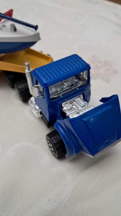 Majorette Boat Transporter 1:60 - Made in France-Barco "Sea Bird"