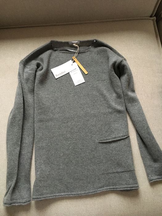 Kaszmirowy 100% sweter kaszmir szary L bartolini nowy prezent