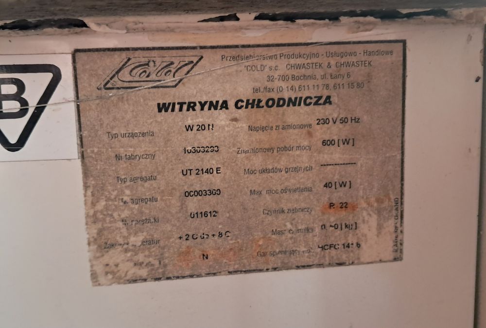 Lada  witryna chłodnicza  200cm