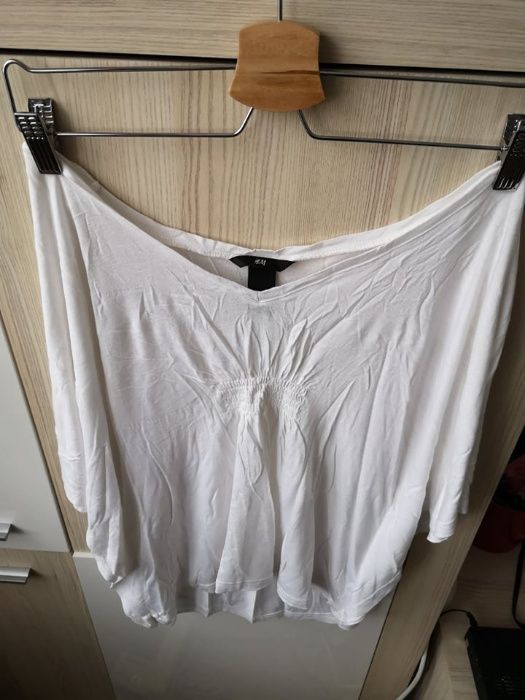 Biała bluzka nietoperz H&M S