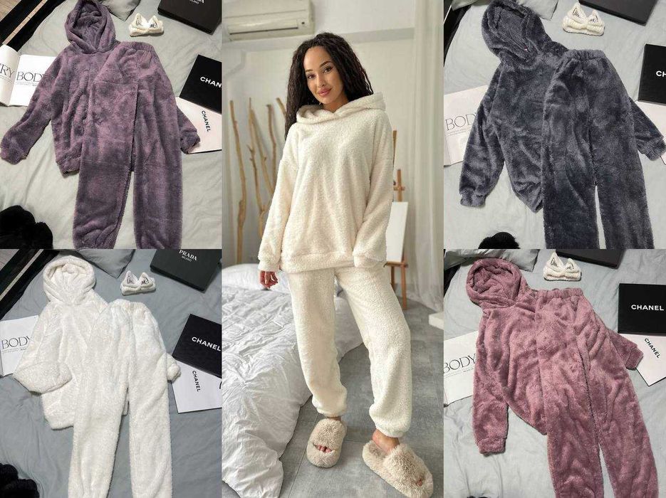 Махрова піжама жіноча м'який теплий домашній костюм