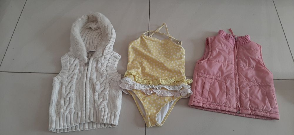 Zestaw dla księżniczki 80/86 Sukienka na roczek kamizelka strój kąpiel