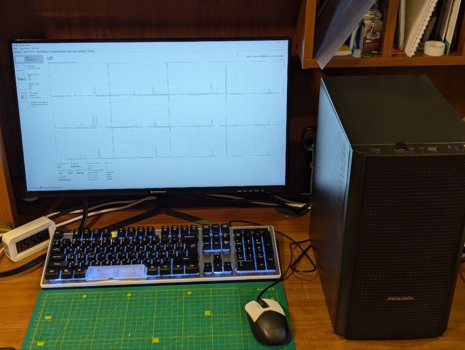 ПК Системний блок комплект монітор Ryzen 5 8400f, RX 470, ddr5 32 гб