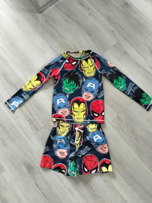 H&M komplet do wody kąpielówki i bluzeczka Marvel