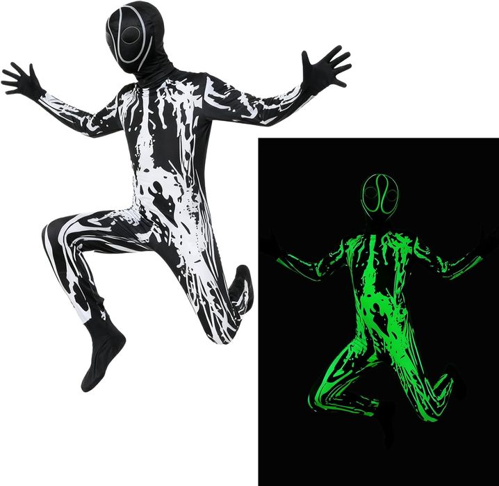 Kostium dziecięcy Kosmita - świecący w ciemności - 120 cm