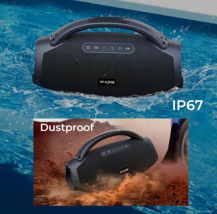 Głośnik W-King X20S 140W Subwoofer  Boombox  Aplikacja EQ  Bluetooth 5.4 MicroSD USB 2.0 Wejście gitarowe Radio FM