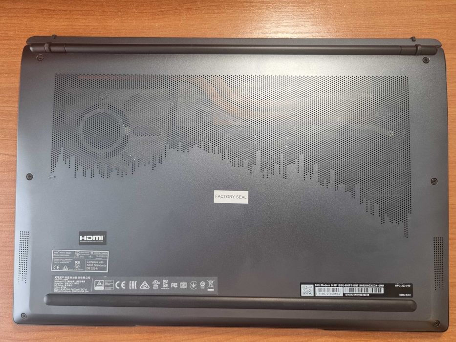 Portátil I1 MSI 14 B11SBU-600PT I7-1165/16/1TB