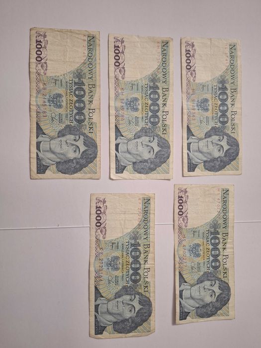 Banknoty 1 tys. z 1982 r.
