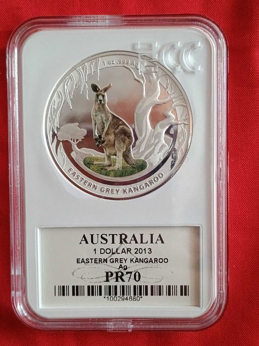 Moneta Kangur Zielony Olbrzymi 2013 Grading PR 70