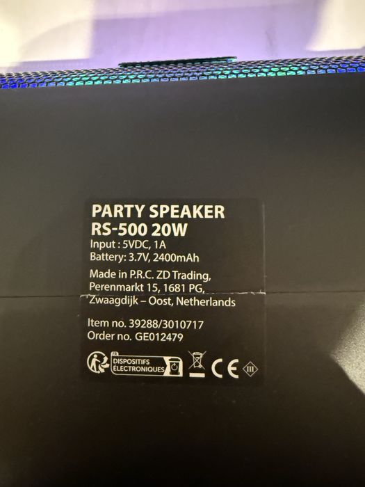 Głośnik Partybox RS-500