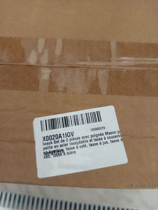 Nowy Zestaw 2x Szklany Kubek 500ml + Bambus + Słomki