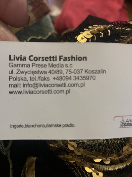 Koszula nocna i figi czarne Livia Fashion Corsetii roz. M