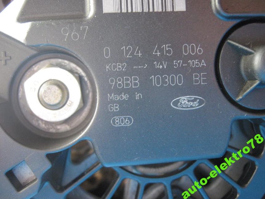 Alternator Ford MONDEO 1.8 2.0 Maverick Cougar 2.0 16V -Bosch 105A