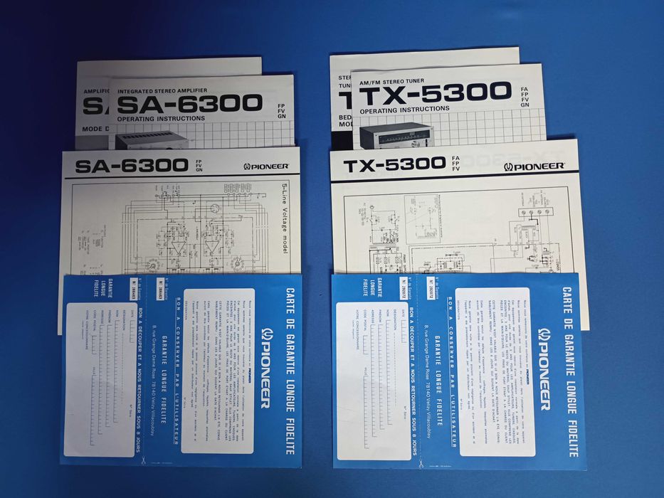 amplificador PIONEER SA-6300  + tuner PIONEER TX-5300 (material novo)