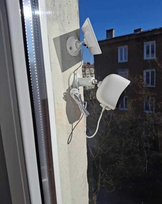 Kit câmera externa a bateria e painel solar