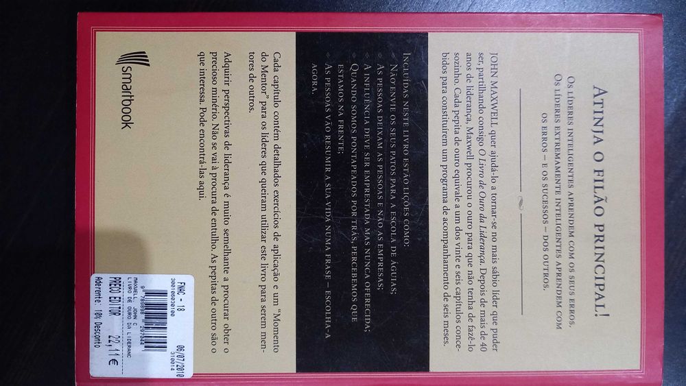 Livro "O livro de ouro da Liderança" - Como novo! :)