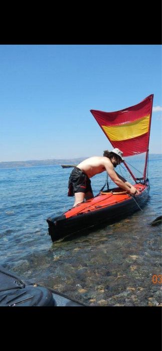 Bic scarpa with 2 sails ( pacific sails, new zealand)