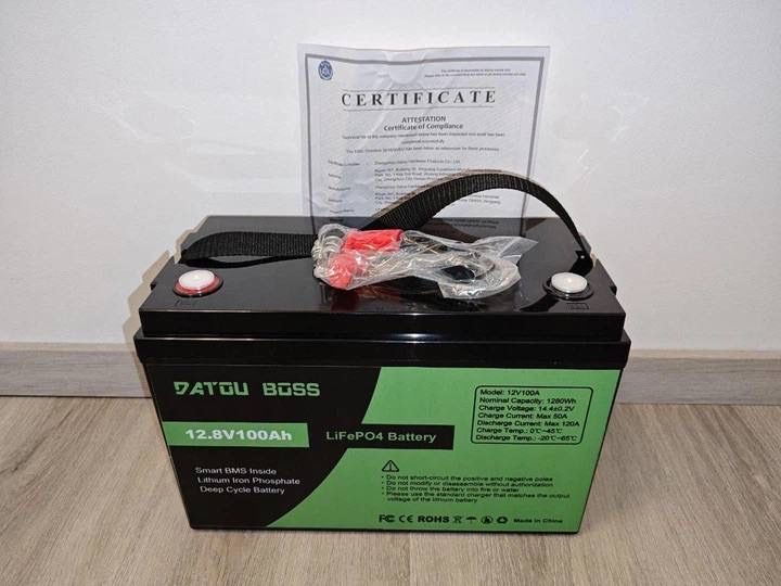 Акумулятор 12v100ah, літій-залізо-фосфатний, вбудованою BMS, акб