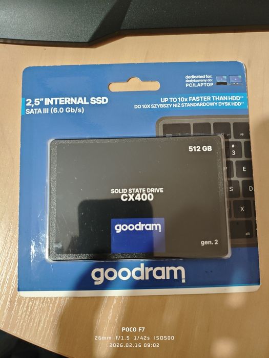 Продам SSD диск  Goodram CX400 (512 Gb) НОВЫЙ!