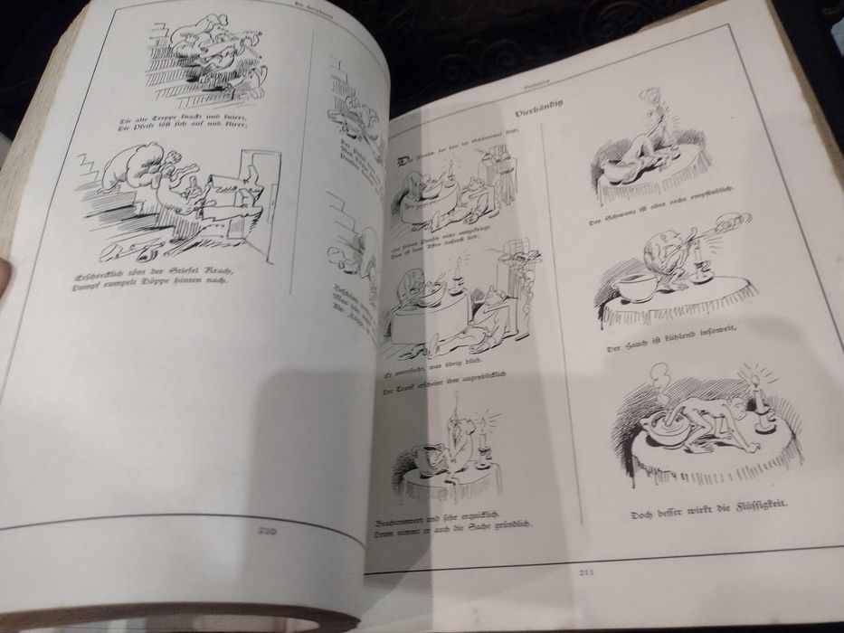 Álbum Wilhelm Busch 1924 Tesouro humorístico com 1500 desenhos/fotos
