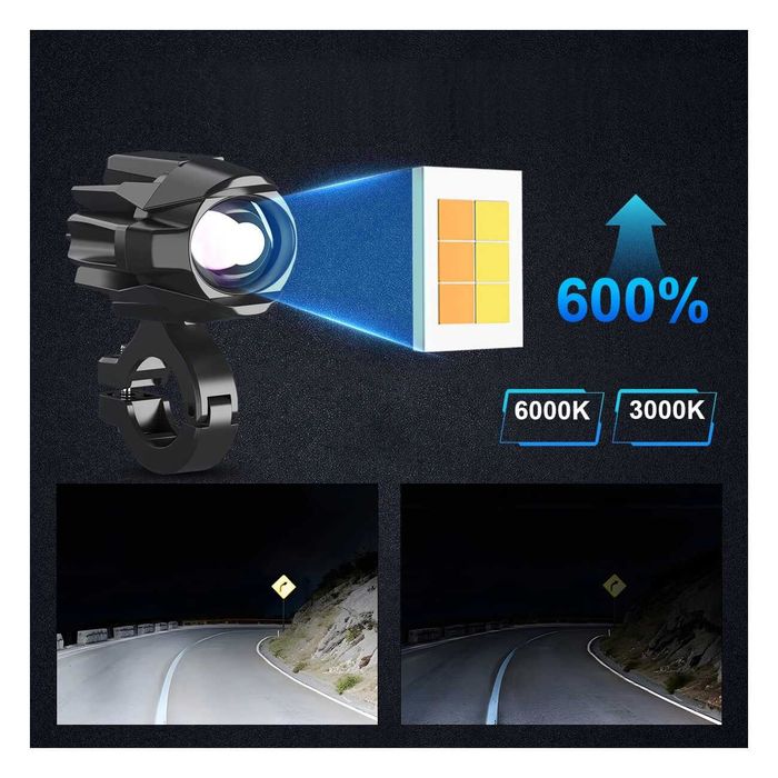 Faróis de Nevoeiro LED - 6000K Super Brilhantes 50W