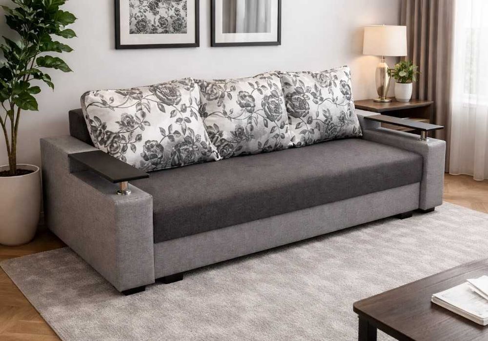 Диван Невада, пружинний, ящик для білизни, сучасний стиль