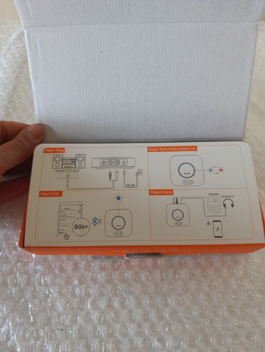 Bezprzewodowy Odbiornik Audio Bluetooth 1Mii B06+ - Nowy, Zestaw Kompl