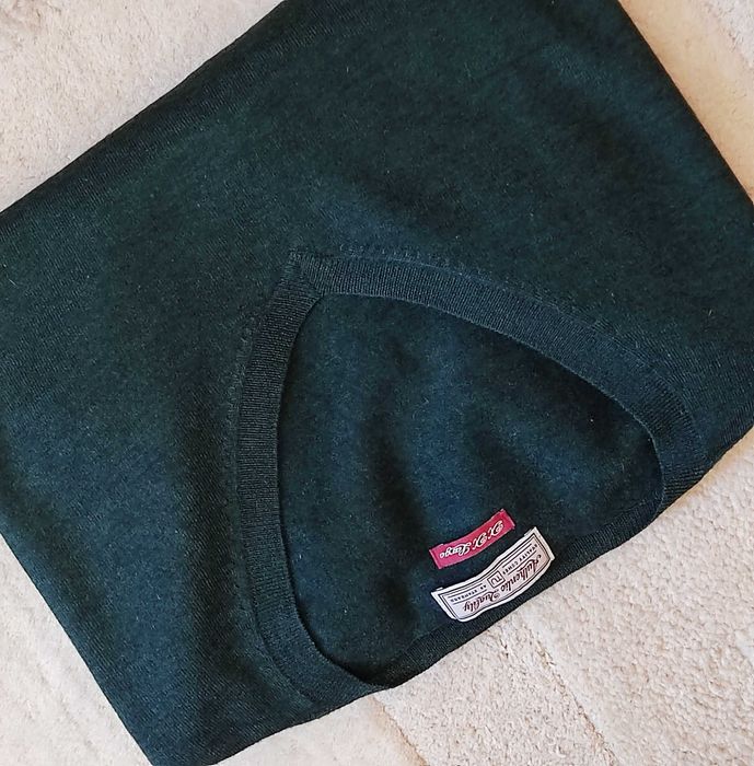 Wełniany klasyczny męski sweter/pulower w rozmiarze 2XL, uniwersalny