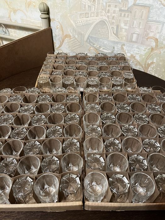 Стеклянные стопки,стаканы,рюмочки 50мл