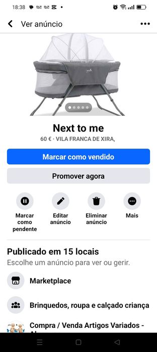 Berço pequeno como Next to me