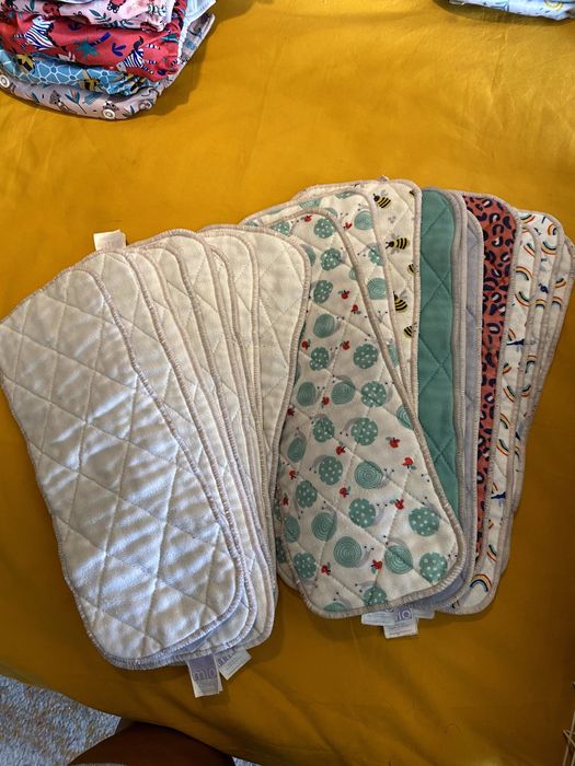 Mega Lote Fraldas de Pano Reutilizáveis (Bambino Mio, Petit Lulu, Elinfant) + Acessórios