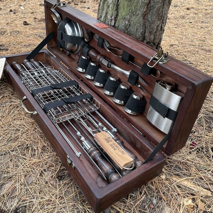 Набір шампурів ПУМА BS13 Набор шампуров для шашлыка в кейсе