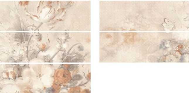 Płytka ścienna Malta Flower Mix 25 x75 cm    3,75zł/szt. Gat. I