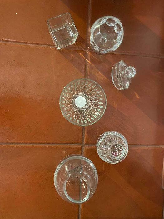 Peças decorativas e úteis de CRISTAL - de Alcobaça e Atlantis