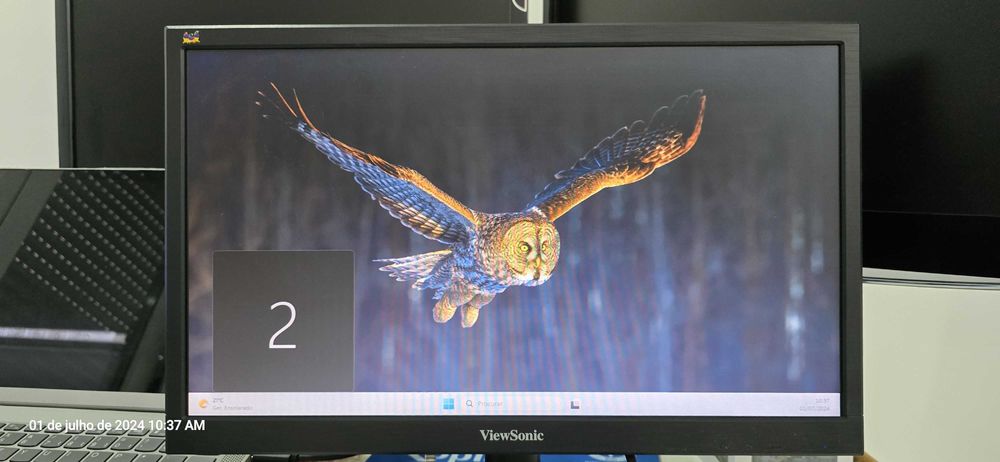 2 monitores Viewsonic VA1903a Completamente funcionais