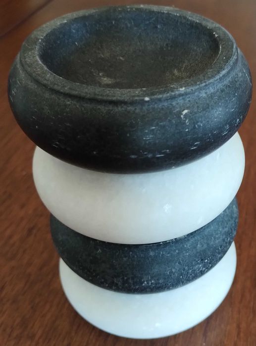 Set of 4 Solid Polished Stone Jars64861514508674125