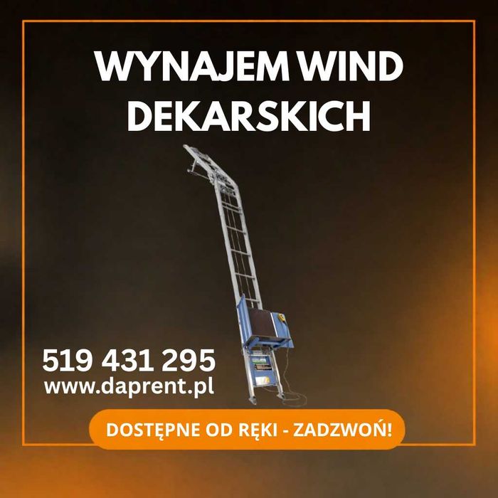 Wynajem wind dekarskich GEDA 11,5m | Oświęcim