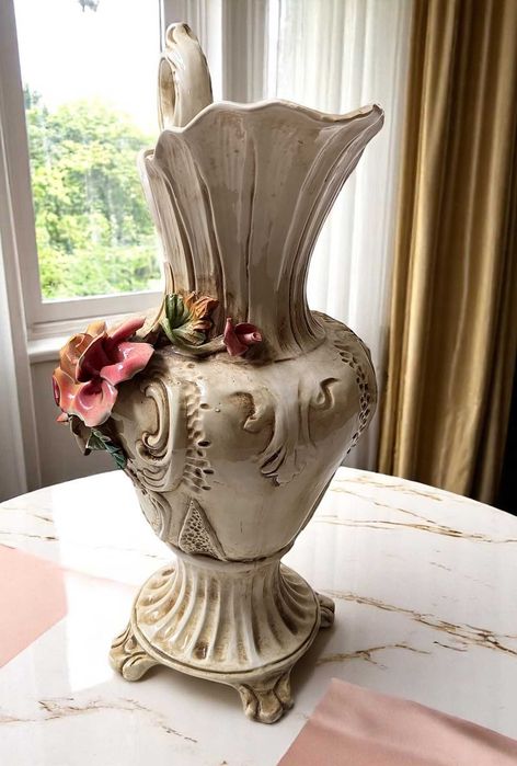 Ceramiczny Stylowa Dzban z Różami