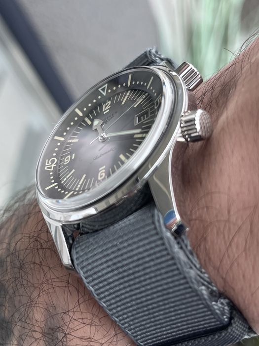 Longines Legend Diver Watch L3.774.4.70.20 GREY SILICIUM