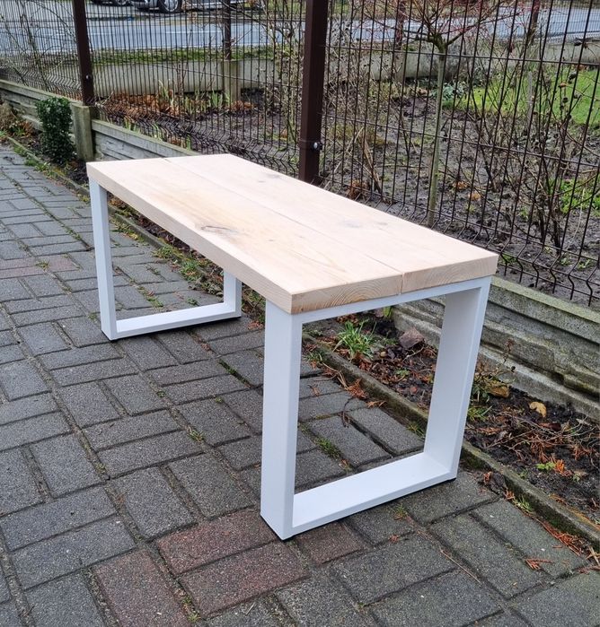 Ławka loft stal drewno