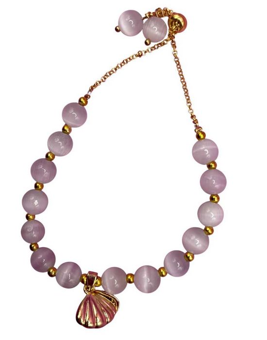 Piękna perłowa bransoletka kamienie regulowana HIT kod A36