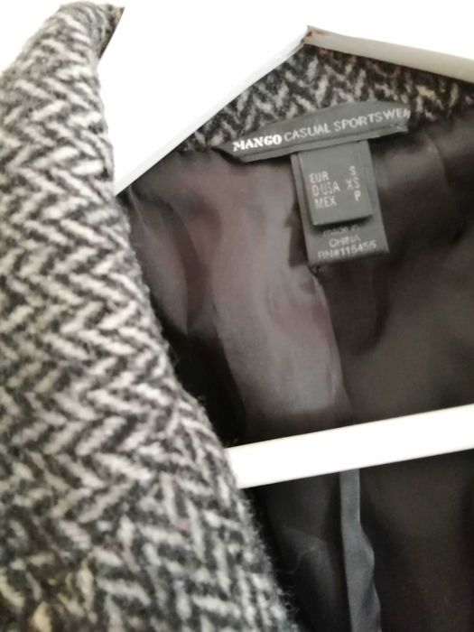 Casaco cinza mesclado S MANGO