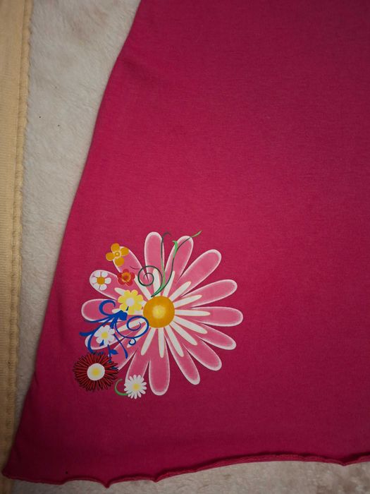 Sukienka różowa z kwiatuszkiem