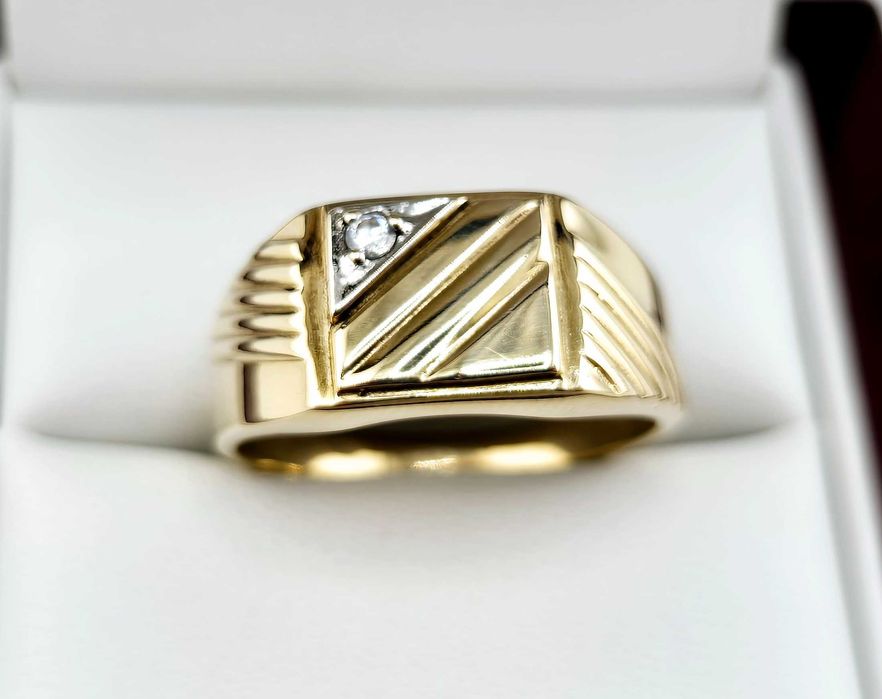 Piękny złoty sygnet 6,03g PR.333 8K R. 24