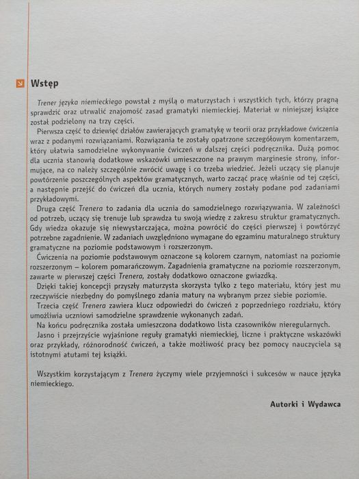 Niemiecki - Trener liceum poziom podstawowy i rozszerzony