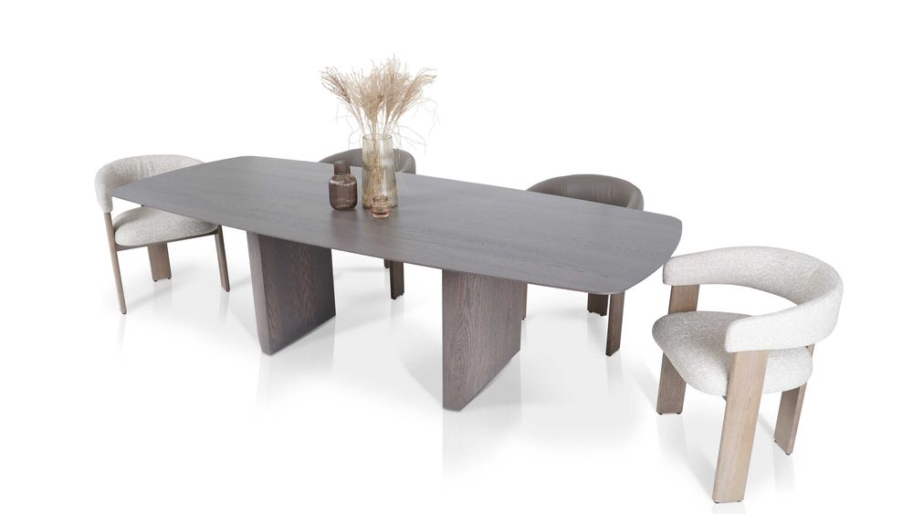 Stół dębowy NICOLA 240x110cm trufla lite drewno beczka slim stół do jadalni premium