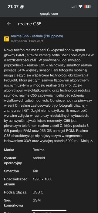 Realme c55 stan dobry