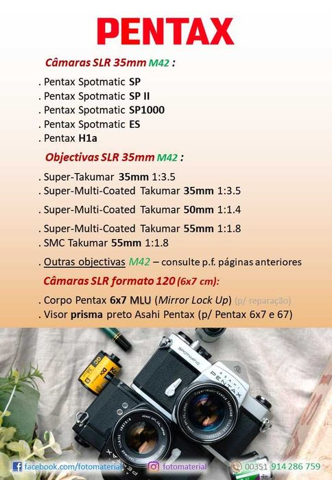 SLR Pentax Spotmatic SPII + Super-Multi-Coated Takumar 55mm 1.8